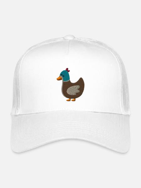 Embroidered duck - Kids’ Trucker Cap - white