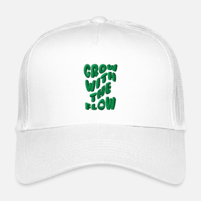Schrift Grow with the Flow bestickt Kinder Trucker-Cap