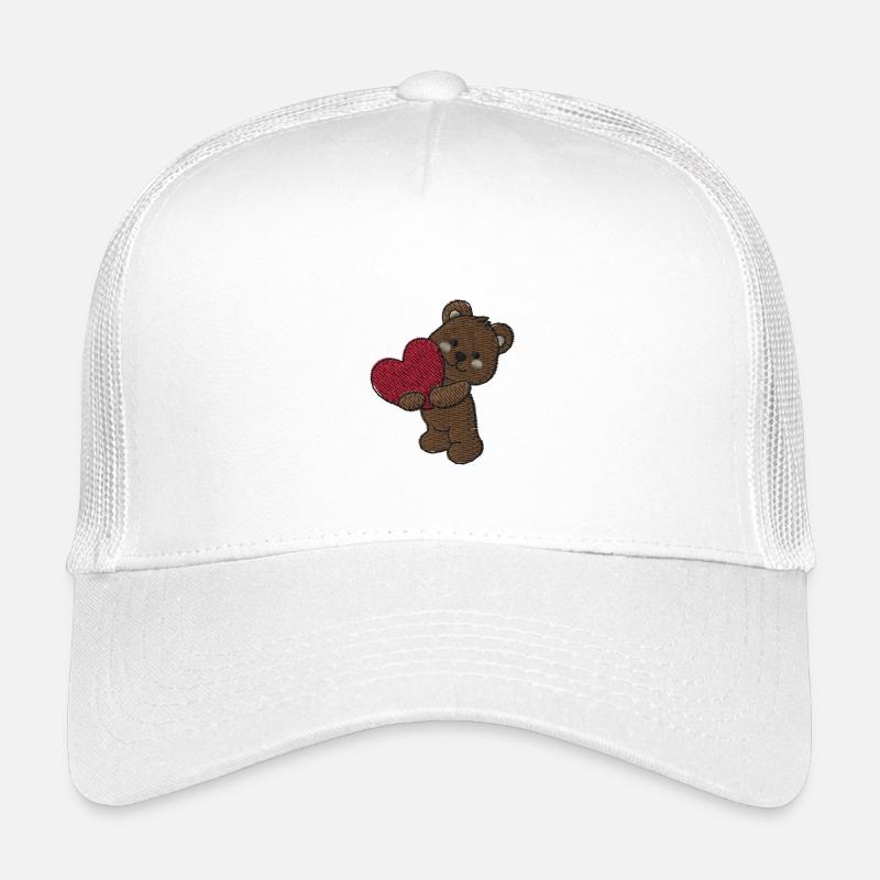 Brown Teddybear - Kinder Trucker-Cap - Weiß