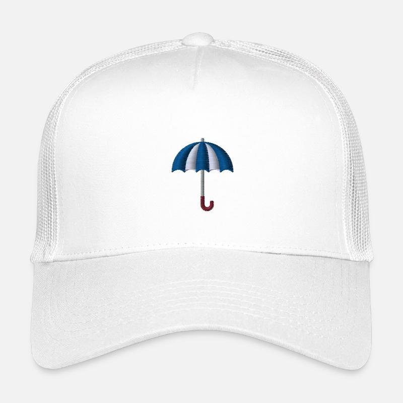 Regenschirm bestickt - Kinder Trucker-Cap - Weiß