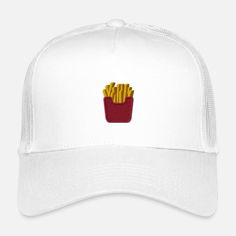 Pommes bestickt - Kinder Trucker-Cap - Weiß
