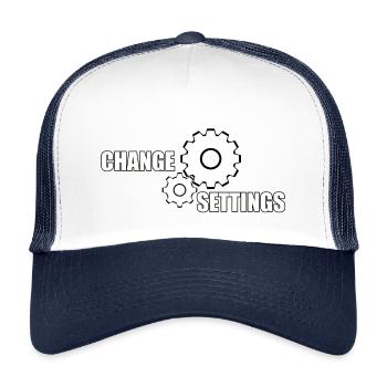 CHANGE SETTINGS - Kinder Trucker-Cap - Weiß/Navy - Vorne
