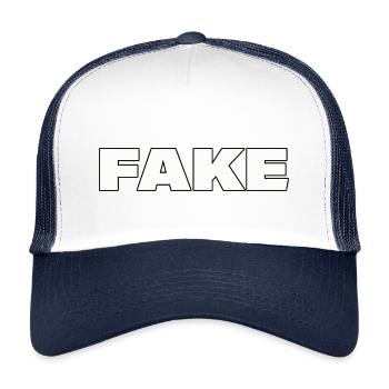 Faux - Casquette trucker enfant - blanc/marine - Devant
