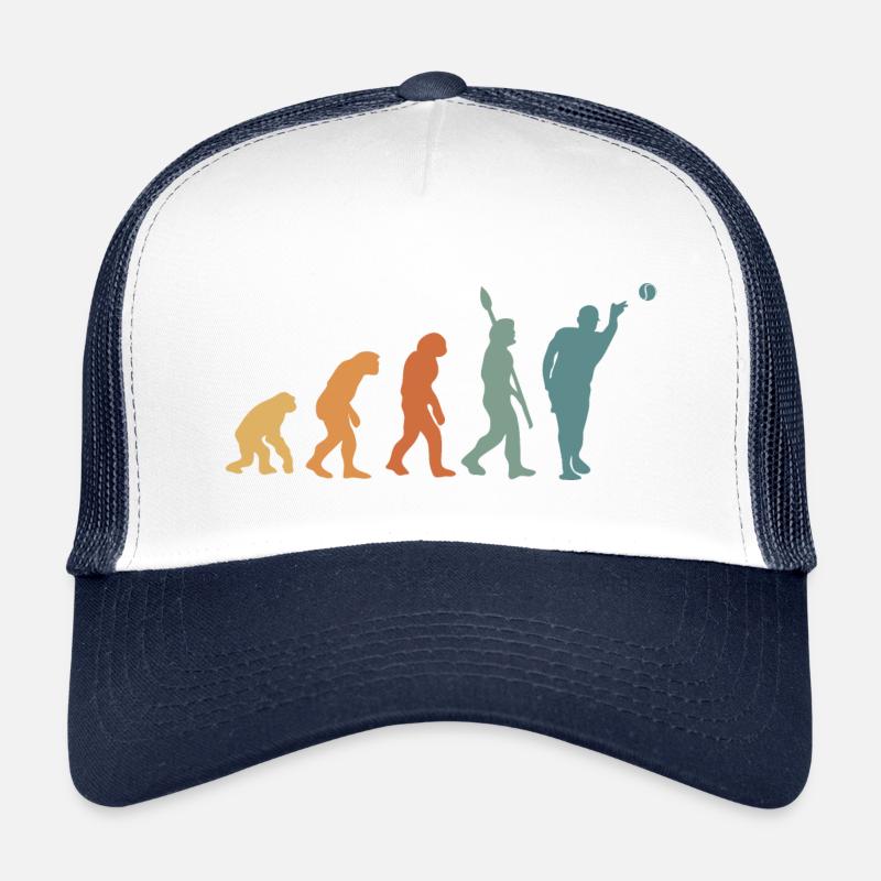 Pétanque Evolution Retro - Kids’ Trucker Cap - white/navy