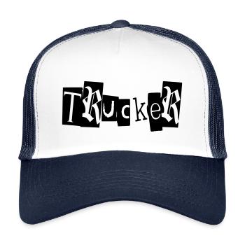 trucker truck babe lkw laster road trip transport - Kinder Trucker-Cap - Weiß/Navy - Vorne
