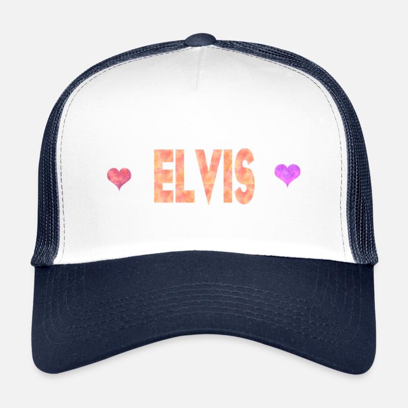 Elvis - Kids’ Trucker Cap - white/navy