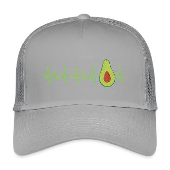 Avocado Heartbeat Avo Vegetarian - Kids’ Trucker Cap - light grey - Front