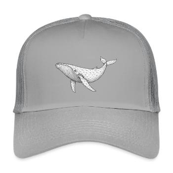 Geometrischer Wal Polygon - Kinder Trucker-Cap - Hellgrau - Vorne