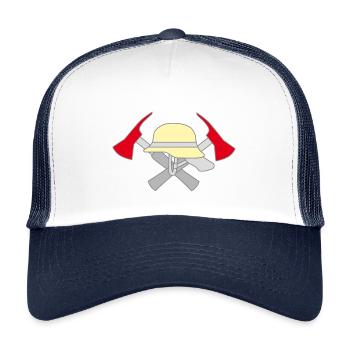 Freiwillige Feuerwehr Symbolmotiv - Kinder Trucker-Cap - Weiß/Navy - Vorne