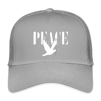 Friedenstaube Design - Kinder Trucker-Cap - Hellgrau - Vorne