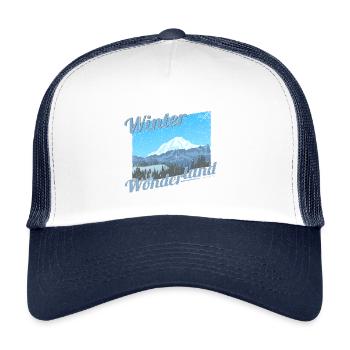 Winter Wonderland | Winter - Kids’ Trucker Cap - white/navy - Front