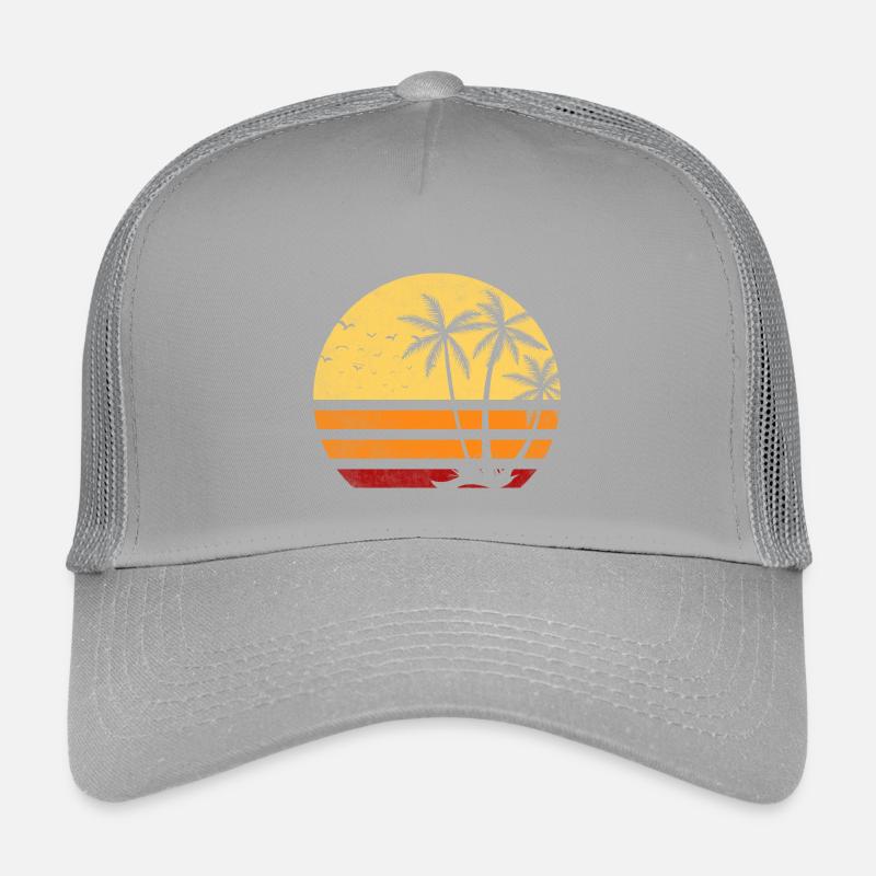 Sunset Retro Palmen Kinder Trucker-Cap