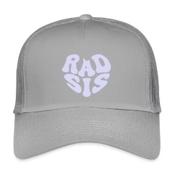 Rad Sister - Vintage Heart (Custom color) - Kids’ Trucker Cap - light grey - Front
