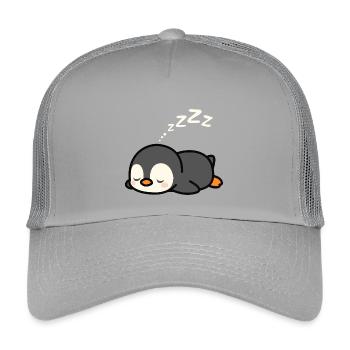 Mignonne sieste de pingouin - Casquette trucker enfant - gris clair - Devant