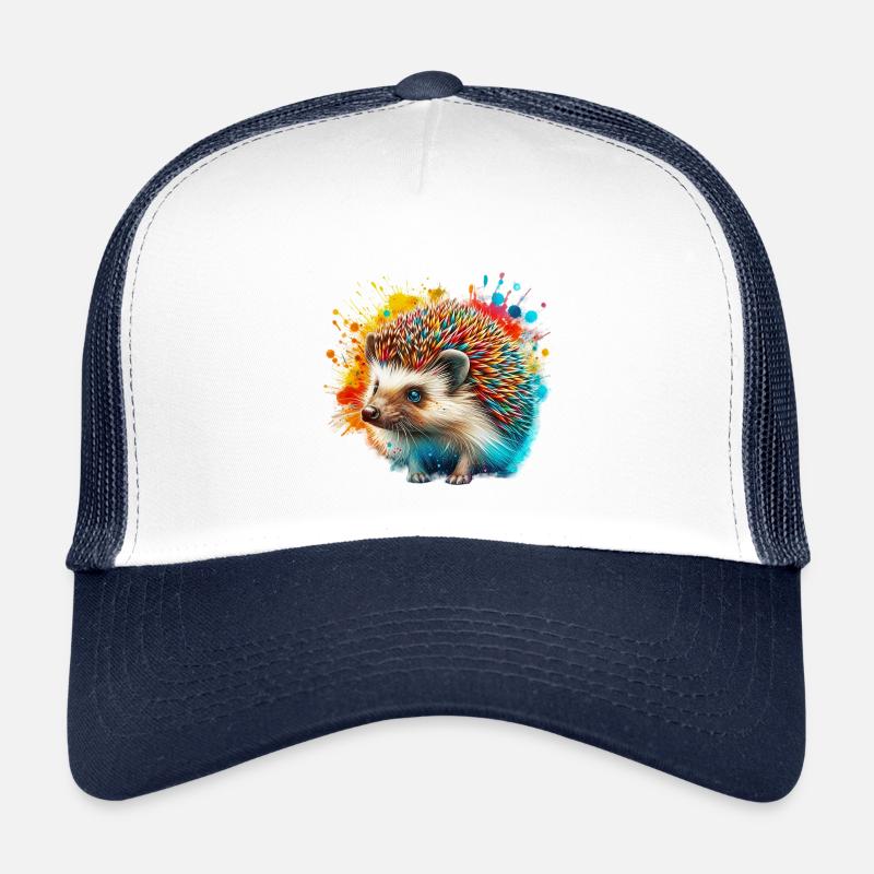 Igel - Kinder Trucker-Cap - Weiß/Navy