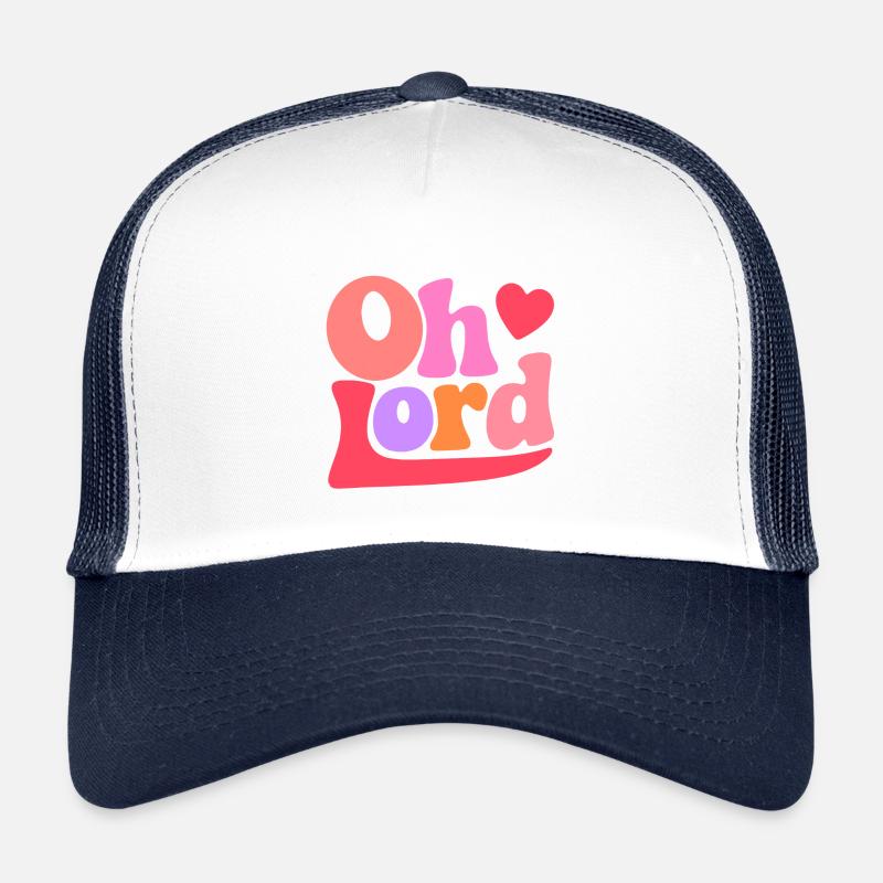 Oh Lord - Kids’ Trucker Cap - white/navy