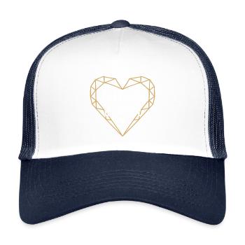 Marraine préférée avec un cœur - Casquette trucker enfant - blanc/marine - Devant