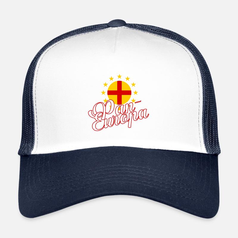 Pan-Europa Retro-Skript - Kinder Trucker-Cap - Weiß/Navy