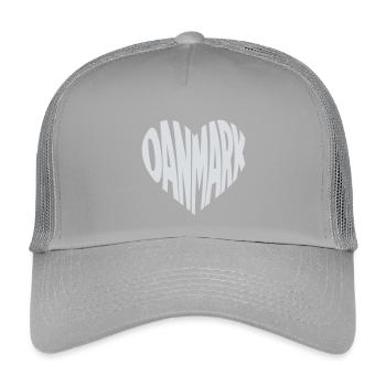 Denmark - Danmark Heart Typography Motif - Kids’ Trucker Cap - light grey - Front