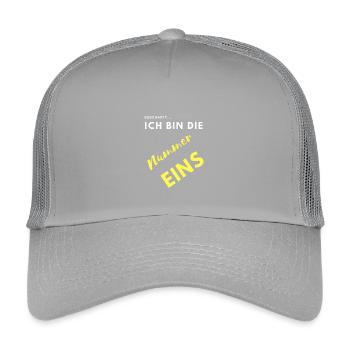 ich bin nummer eins - Kinder Trucker-Cap - Hellgrau - Vorne