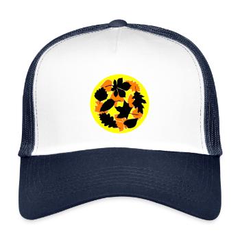 Autumn October Weather - Kids’ Trucker Cap - white/navy - Front