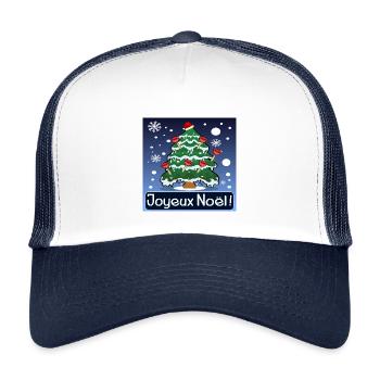 Joyeux Noël - Ventouse - HUMOUR - Casquette trucker enfant - blanc/marine - Devant