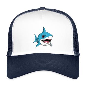 Mignon Petit Requin - Casquette trucker enfant - blanc/marine - Devant