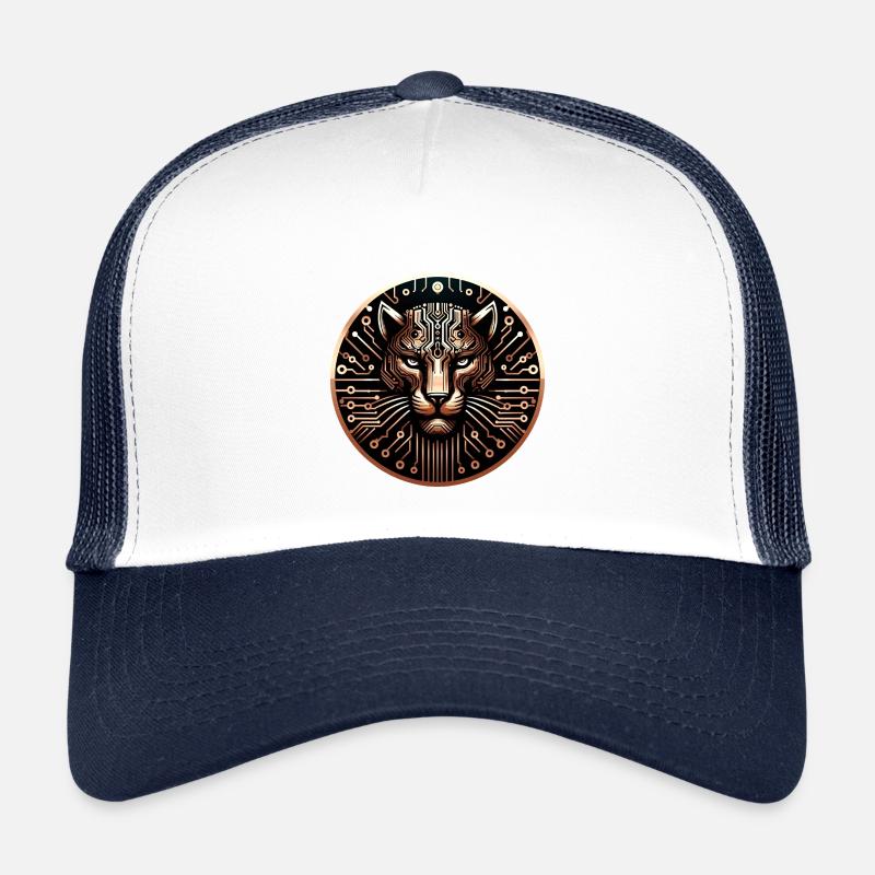 Cyber Leopard Platine Digital Art Kinder Trucker-Cap