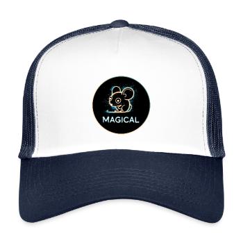 Souris magique - Casquette trucker enfant - blanc/marine - Devant