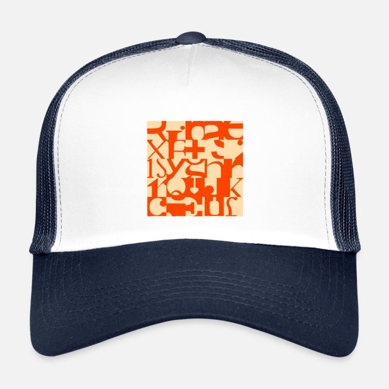 Letterkacheln - Kinder Trucker-Cap - Weiß/Navy
