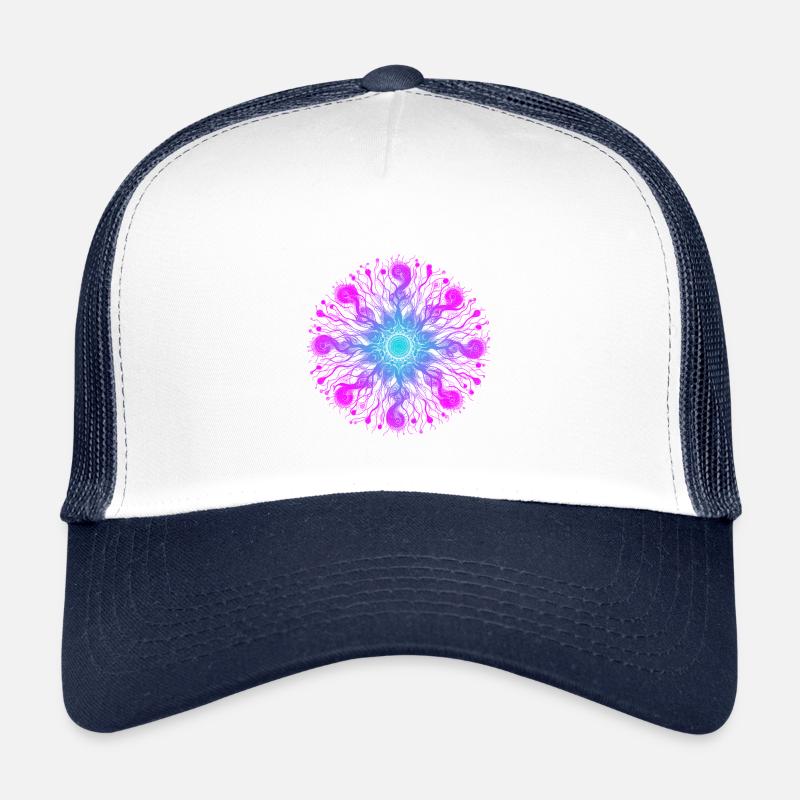 Psyche Mandala - Kinder Trucker-Cap - Weiß/Navy
