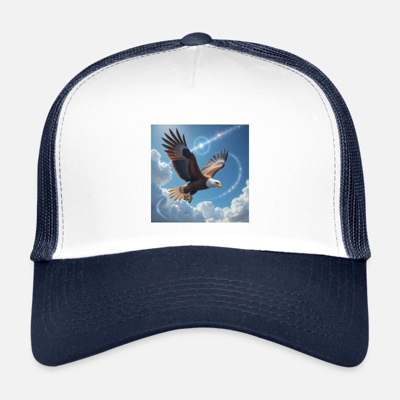 Krafttier Adler Majestätisch - Kinder Trucker-Cap - Weiß/Navy