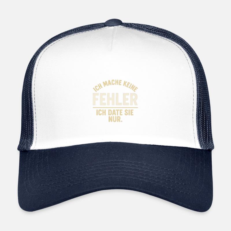 Ich date sie nur – Fehlerthema - Kinder Trucker-Cap - Weiß/Navy