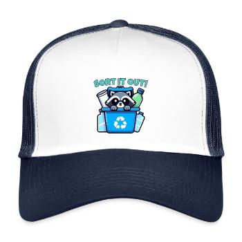 RÉGLEZ ÇA ! - Casquette trucker enfant - blanc/marine - Devant