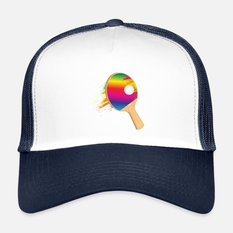 Raquette de ping-pong colorée avec balle – sportive Casquette trucker enfant