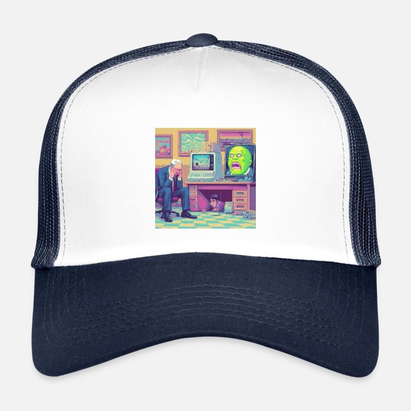 Level 99: Real Life ist mein Endgegner - Kinder Trucker-Cap - Weiß/Navy