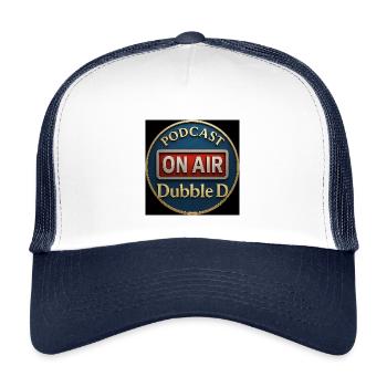 Podcast On Air Dubble D Badge - Kids’ Trucker Cap - white/navy - Front