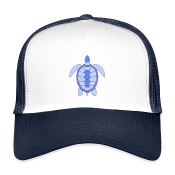 Turtle - Kids’ Trucker Cap - white/navy - Front