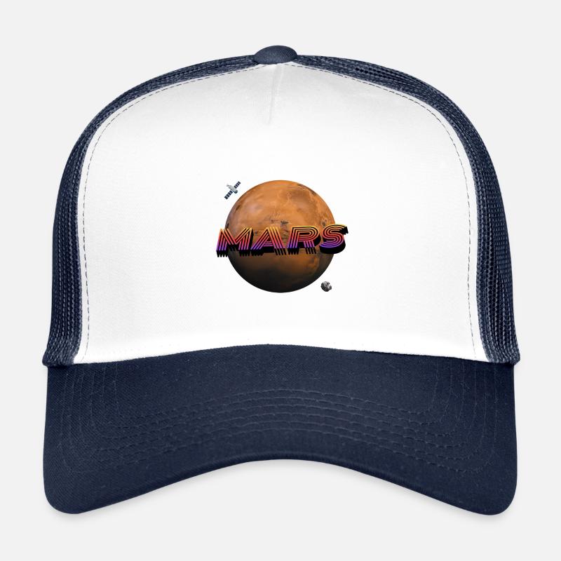 Mars – Weltraumserie - Kinder Trucker-Cap - Weiß/Navy