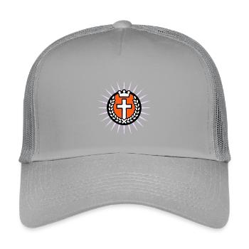 Cross in the light with crown - Kids’ Trucker Cap - light grey - Front
