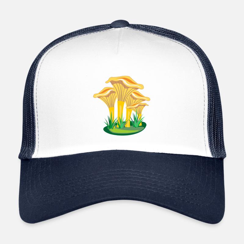 Pilze Pilze - Kinder Trucker-Cap - Weiß/Navy