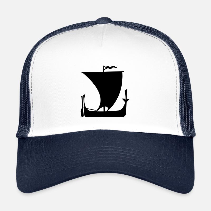 Wikingerboot im heraldischen Schattenstil – Stoer Symb Kinder Trucker-Cap