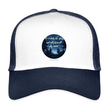 Bibelvers Christlich Religiös - Kinder Trucker-Cap - Weiß/Navy - Vorne