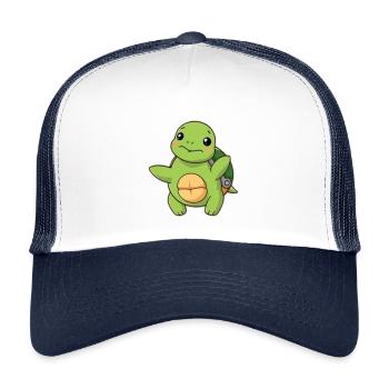 Tortue Tortues - Casquette trucker enfant - blanc/marine - Devant