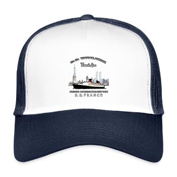 FRANKREICH PAQUEBOT SCHÖPFUNG LOUIS RUNEMBERG ADAGP - Kinder Trucker-Cap - Weiß/Navy - Vorne