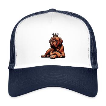 Bordeaux Dogge Bordeauxs Bordeaux Doggen besitzer - Kinder Trucker-Cap - Weiß/Navy - Vorne