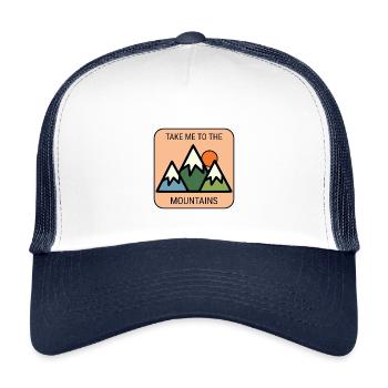 Take me to the Mountains - Kids’ Trucker Cap - white/navy - Front