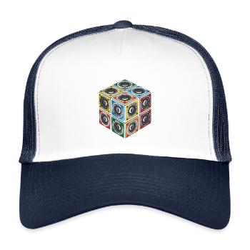  cube sound - Casquette trucker enfant - blanc/marine - Devant