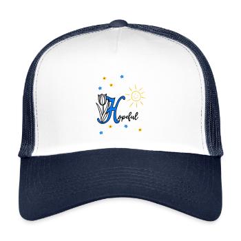 Hopeful, Christian - Kids’ Trucker Cap - white/navy - Front