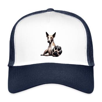 Podenco Podencos Podencoliebhaber Podencobesitzer - Kinder Trucker-Cap - Weiß/Navy - Vorne